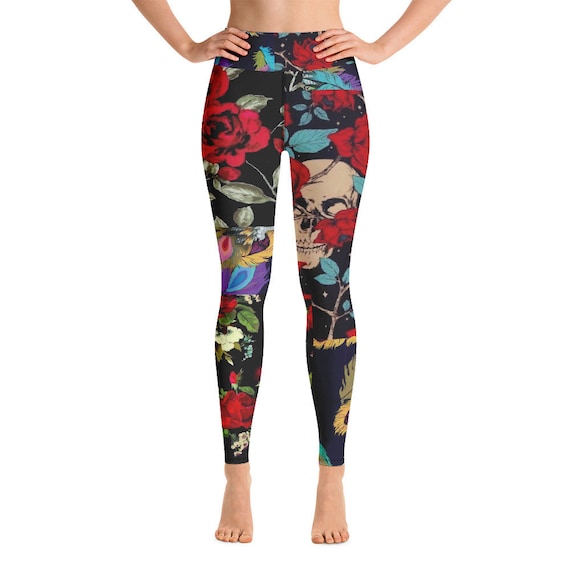 Leggings -(yoga fitness gym workout tights pants sports vintage for women girls cute athletic soft colorful unique abstract designer rave)