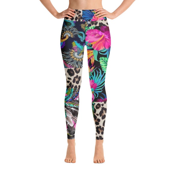 Leggings -(yoga fitness gym workout tights pants sports vintage for women girls cute athletic soft colorful unique abstract designer rave)