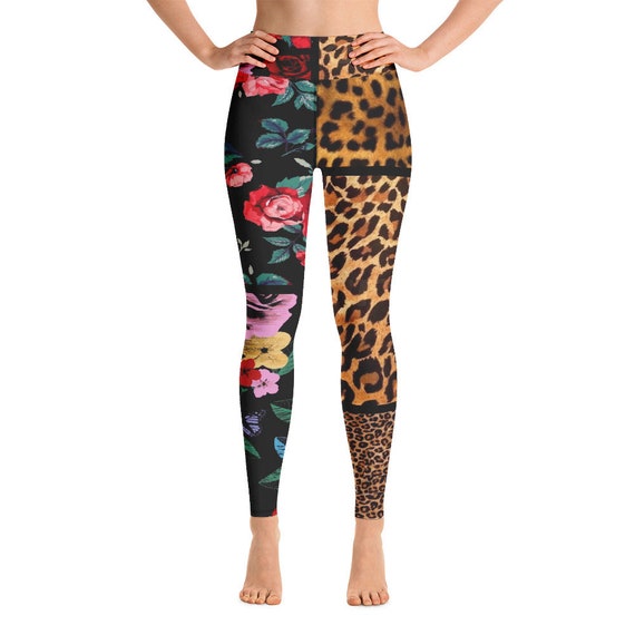 Leggings -(yoga fitness gym workout tights pants sports vintage for women girls cute athletic soft colorful unique abstract designer rave)