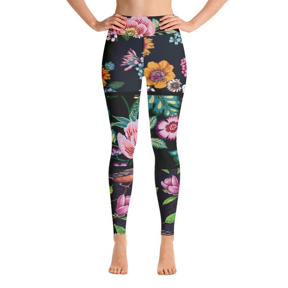 Leggings -(yoga fitness gym workout tights pants sports vintage for women girls cute athletic soft colorful unique abstract designer rave)