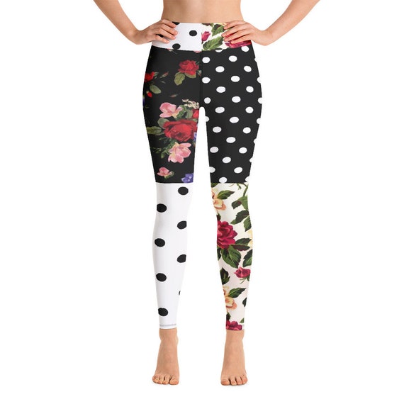 Leggings -(yoga fitness gym workout tights pants sports vintage for women girls cute athletic soft colorful unique abstract designer rave)