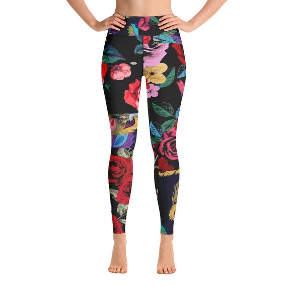 Leggings -(yoga fitness gym workout tights pants sports vintage for women girls cute athletic soft colorful unique abstract designer rave)