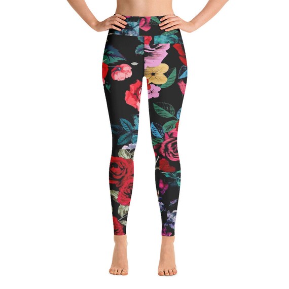 Leggings -(yoga fitness gym workout tights pants sports vintage for women girls cute athletic soft colorful unique abstract designer rave)