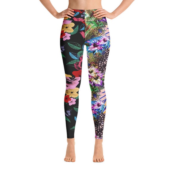 Leggings -(yoga fitness gym workout tights pants sports vintage for women girls cute athletic soft colorful unique abstract designer rave)