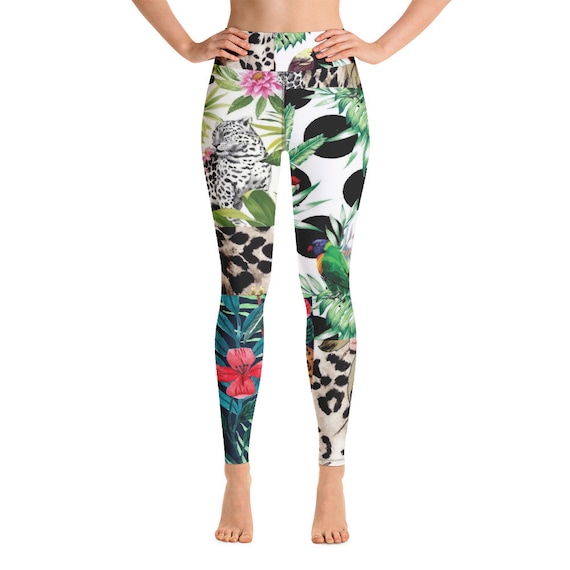 Leggings -(yoga fitness gym workout tights pants sports vintage for women girls cute athletic soft colorful unique abstract designer rave)