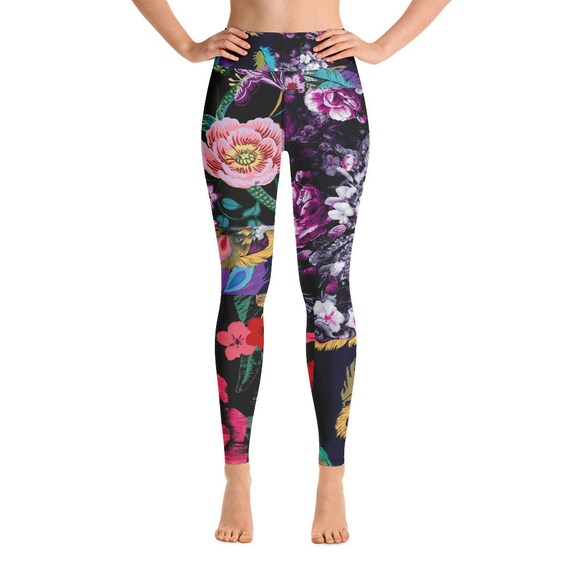 Leggings -(yoga fitness gym workout tights pants sports vintage for women girls cute athletic soft colorful unique abstract designer rave)