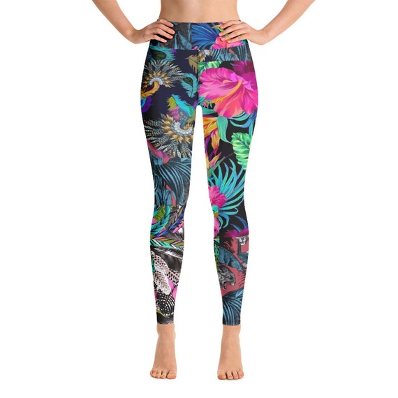 Leggings -(yoga fitness gym workout tights pants sports vintage for women girls cute athletic soft colorful unique abstract designer rave)