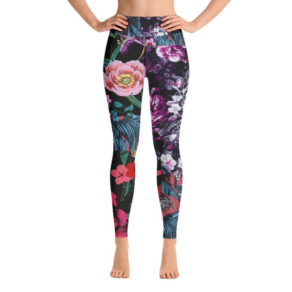 Leggings -(yoga fitness gym workout tights pants sports vintage for women girls cute athletic soft colorful unique abstract designer rave)