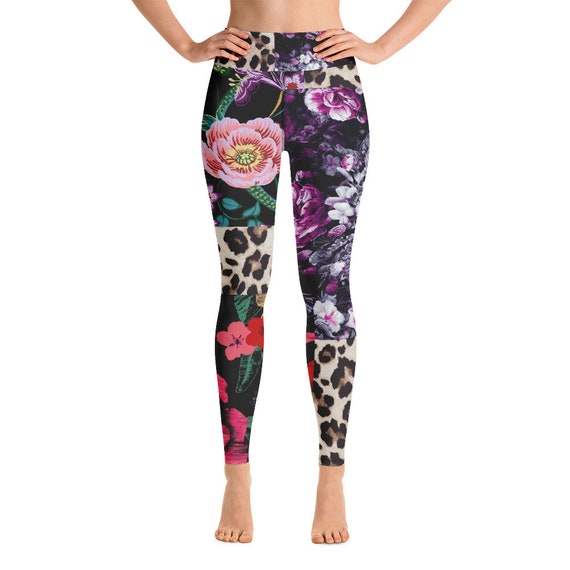 Leggings -(yoga fitness gym workout tights pants sports vintage for women girls cute athletic soft colorful unique abstract designer rave)