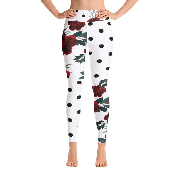 Leggings -(yoga fitness gym workout tights pants sports vintage for women girls cute athletic soft colorful unique abstract designer rave)