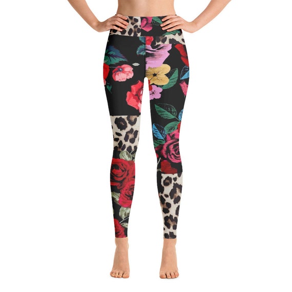 Leggings -(yoga fitness gym workout tights pants sports vintage for women girls cute athletic soft colorful unique abstract designer rave)