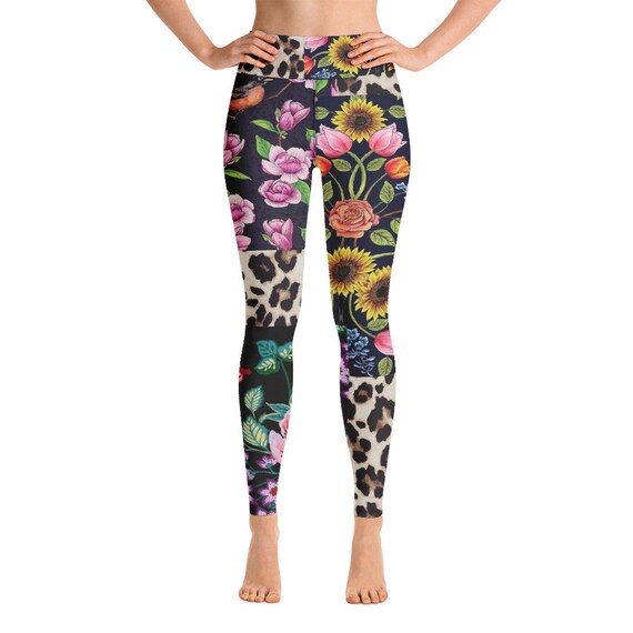 Leggings -(yoga fitness gym workout tights pants sports vintage for women girls cute athletic soft colorful unique abstract designer rave)