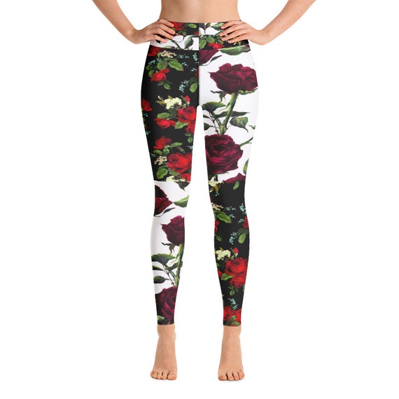 Leggings -(yoga fitness gym workout tights pants sports vintage for women girls cute athletic soft colorful unique abstract designer rave)