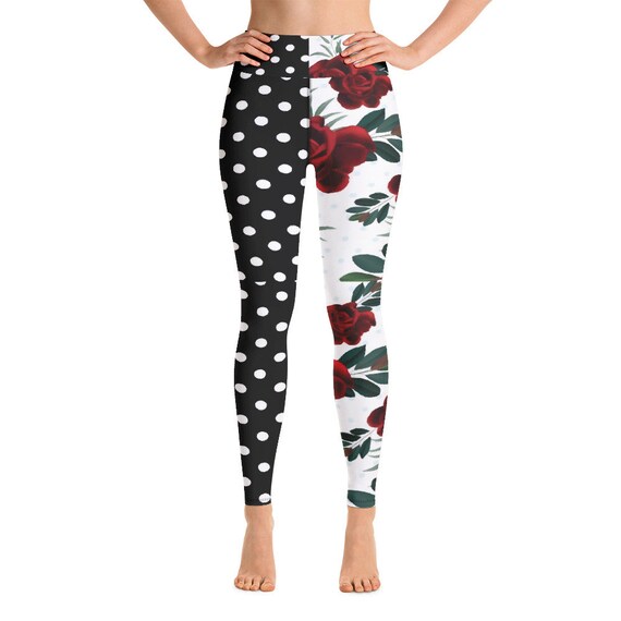 Leggings -(yoga fitness gym workout tights pants sports vintage for women girls cute athletic soft colorful unique abstract designer rave)