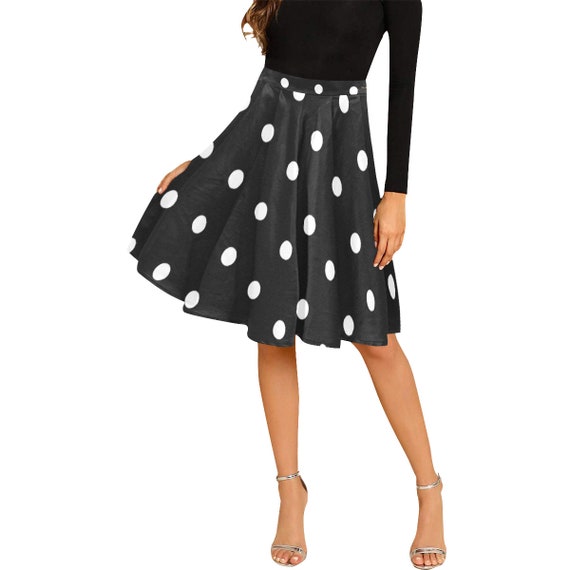 Pleated Midi Skirt -(box pleat bubble circular cowl gathered waisted miniskirt pencil peplum sarong tiered layered tulip yoke wrap vintage)