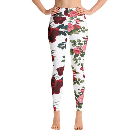 Leggings -(yoga fitness gym workout tights pants sports vintage for women girls cute athletic soft colorful unique abstract designer rave)