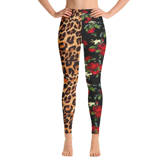 Leggings -(yoga fitness gym workout tights pants sports vintage for women girls cute athletic soft colorful unique abstract designer rave)