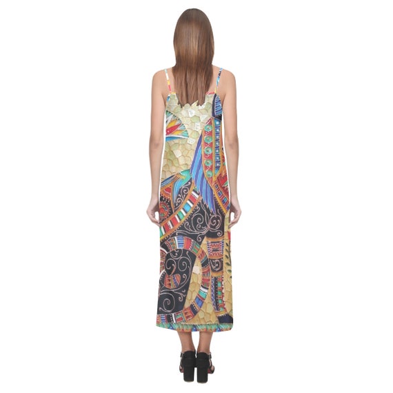 Long Silk Dress -(vintage casual for women linen 1950s Renaissance Victorian peasant viking gift formal maxi cocktail beach plus size sun)