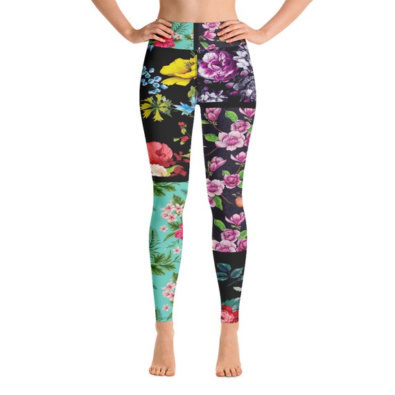 Leggings -(yoga fitness gym workout tights pants sports vintage for women girls cute athletic soft colorful unique abstract designer rave)