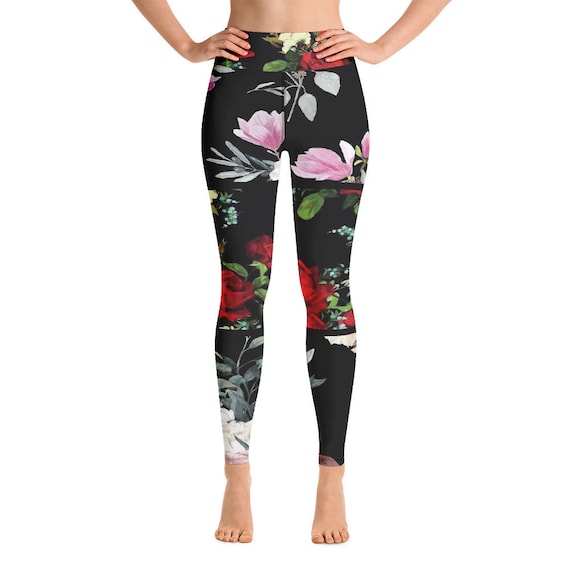 Leggings -(yoga fitness gym workout tights pants sports vintage for women girls cute athletic soft colorful unique abstract designer rave)