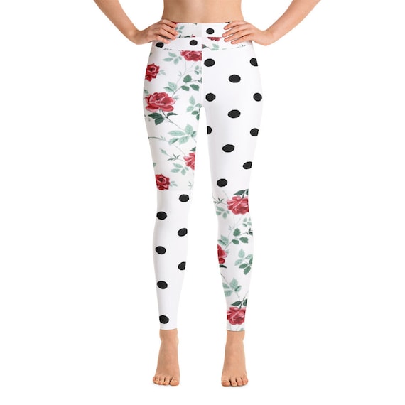 Leggings -(yoga fitness gym workout tights pants sports vintage for women girls cute athletic soft colorful unique abstract designer rave)