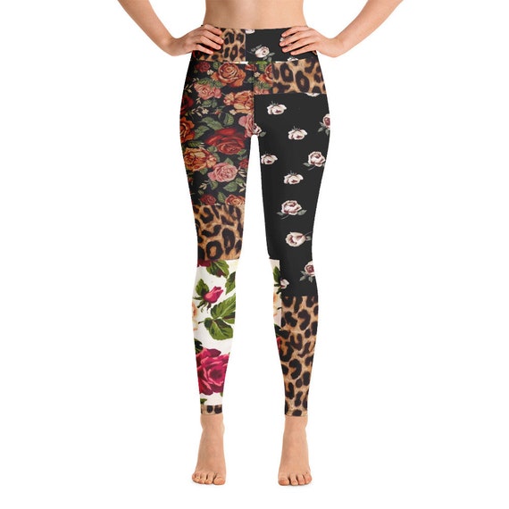 Leggings -(yoga fitness gym workout tights pants sports vintage for women girls cute athletic soft colorful unique abstract designer rave)