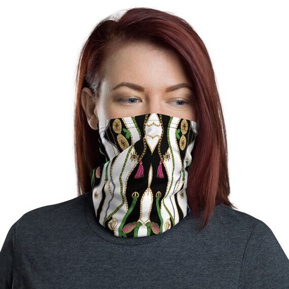 Face Mask Neck & head Gaiter -(gear scarf headband hats caps gloves sweatshirt shirt leggings yoga dress pants shoes jersey jewelry glasses