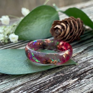 Bague en résine, bague irisée, bague en résine époxy, bagues meilleur ami, bagues fantaisie, bague en résine pour femme, bagues de fiançailles, ensemble de bagues pour couple