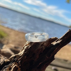 Resin ring, blue resin ring, epoxy resin ring, couples ring set, resin ring women, mens resin ring, best friend rings, engagment rings