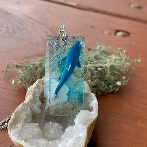 Shark jewelry, ocean resin necklace, shark gift, whale shark necklace, cruise gifts, resin necklace, father in law gift