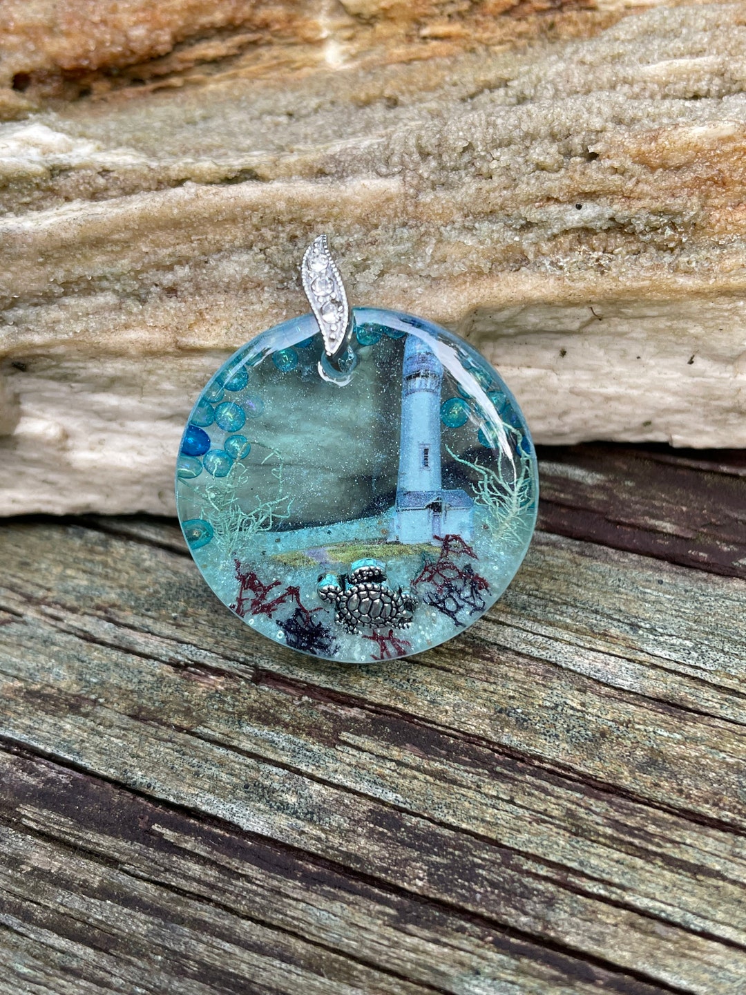 Ocean Resin Necklace Cruise Gifts - Etsy