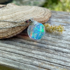 Resin necklace, Epoxy resin necklace, Resin orb necklace, fairytale necklace, galaxy pendant, astronomy gifts, adoption gifts