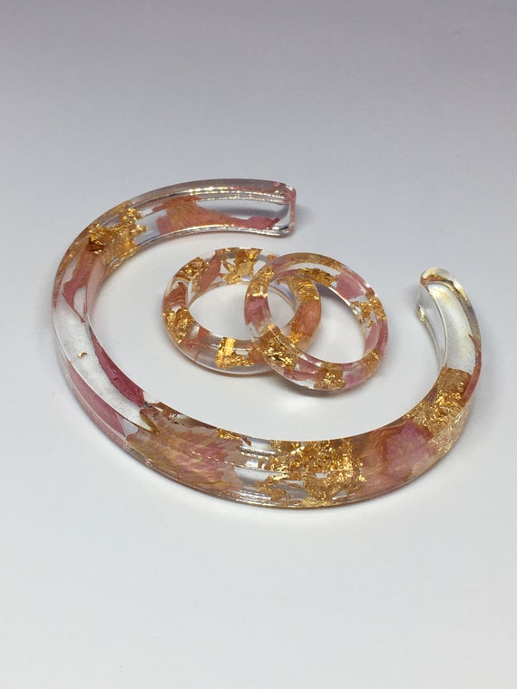 Bracciale rigido grande in resina marrone fantasia animalier - Chic Ad Hoc