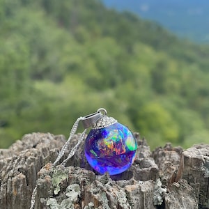 Purple resin necklace, epoxy resin necklace, galaxy pendant, adoption gifts, expecting mom gift, astronomy gifts