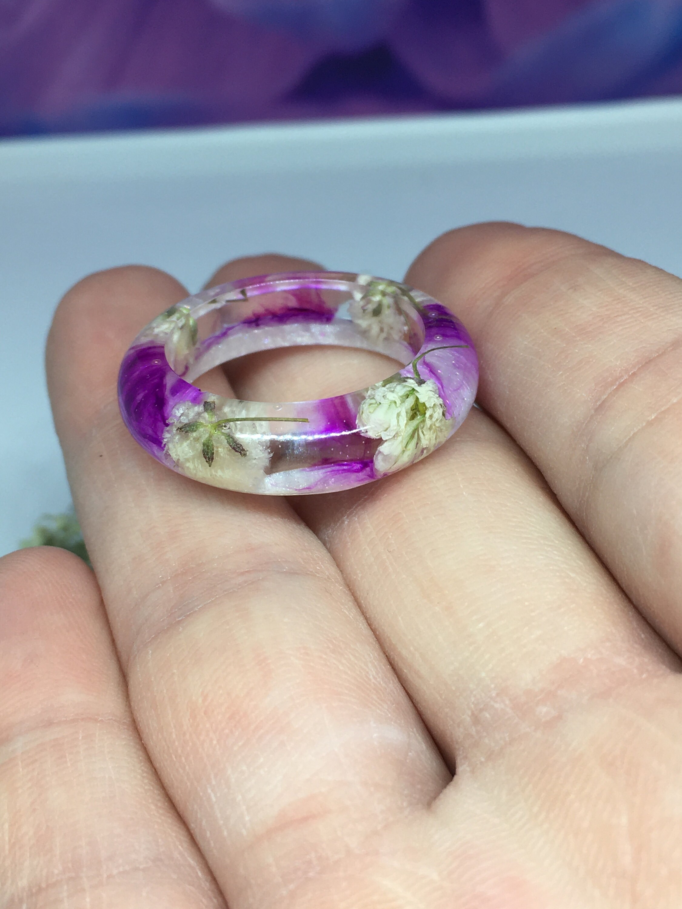 Epoxy resin rings engagment rings wood resin jewelry Etsy