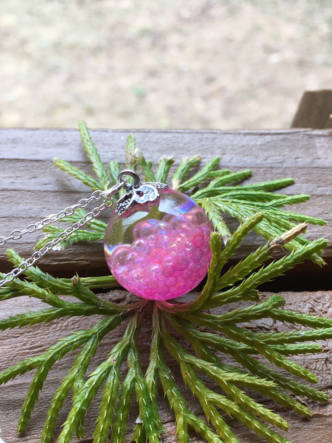 Epoxy Resin Necklace, Resin Necklace, Breast Cancer Gifts, Adoption