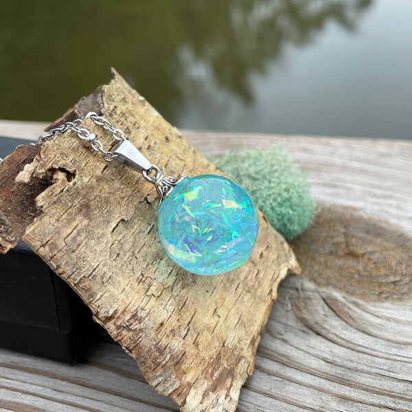 Resin Ball Pendant Etsy