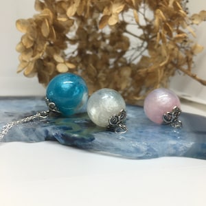 Luster dust bubble resin necklace, fairy resin necklace, wish resin necklace, resin jewelry, wanderlust jewelry, gifts for her