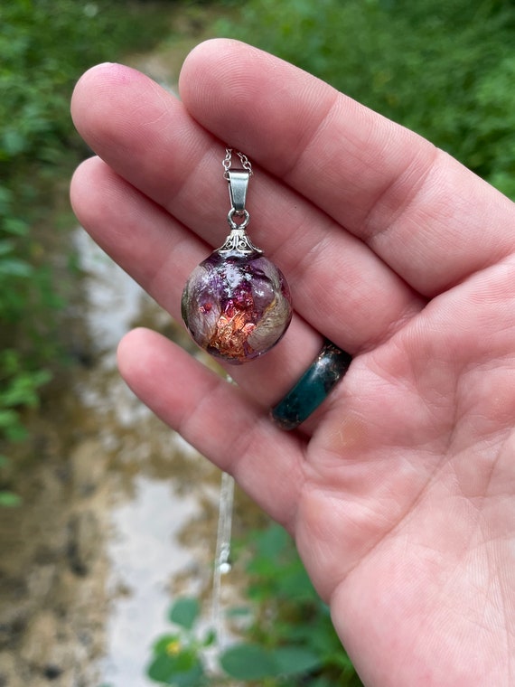 Real rose sale necklace