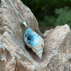 Ocean resin necklace, resin necklace, cruise gifts, sea shell pendant, adoption gifts