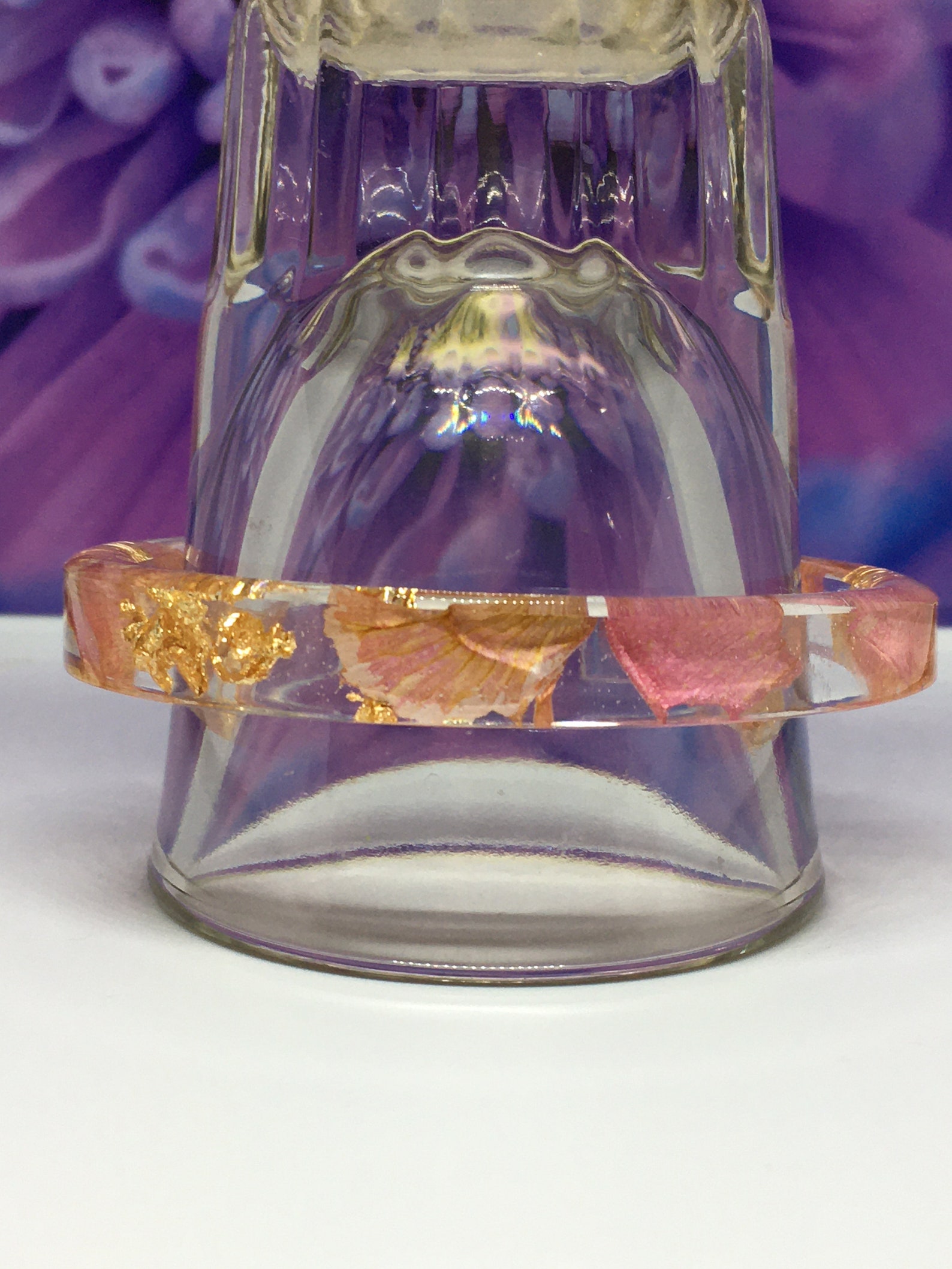 Rose Resin Bracelet Resin Jewelry Epoxy Resin Bangle Gold Etsy