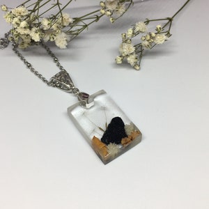 Resin flower pendant, real plant jewelry, succulent jewelry, dance teacher gifts, adoption gifts