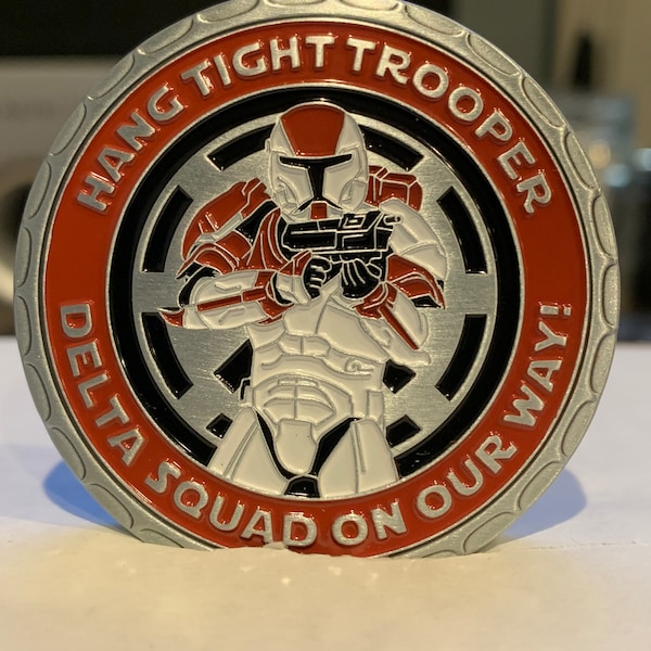 BOSS Republic Commando Challenge coin, Star wars delta squad member with Fixer, Sev and Scorch.