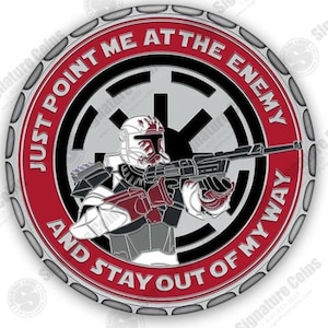 SEV Republic Commando Challenge coin, member of delta squad with Boss, Fixer and Scorch.