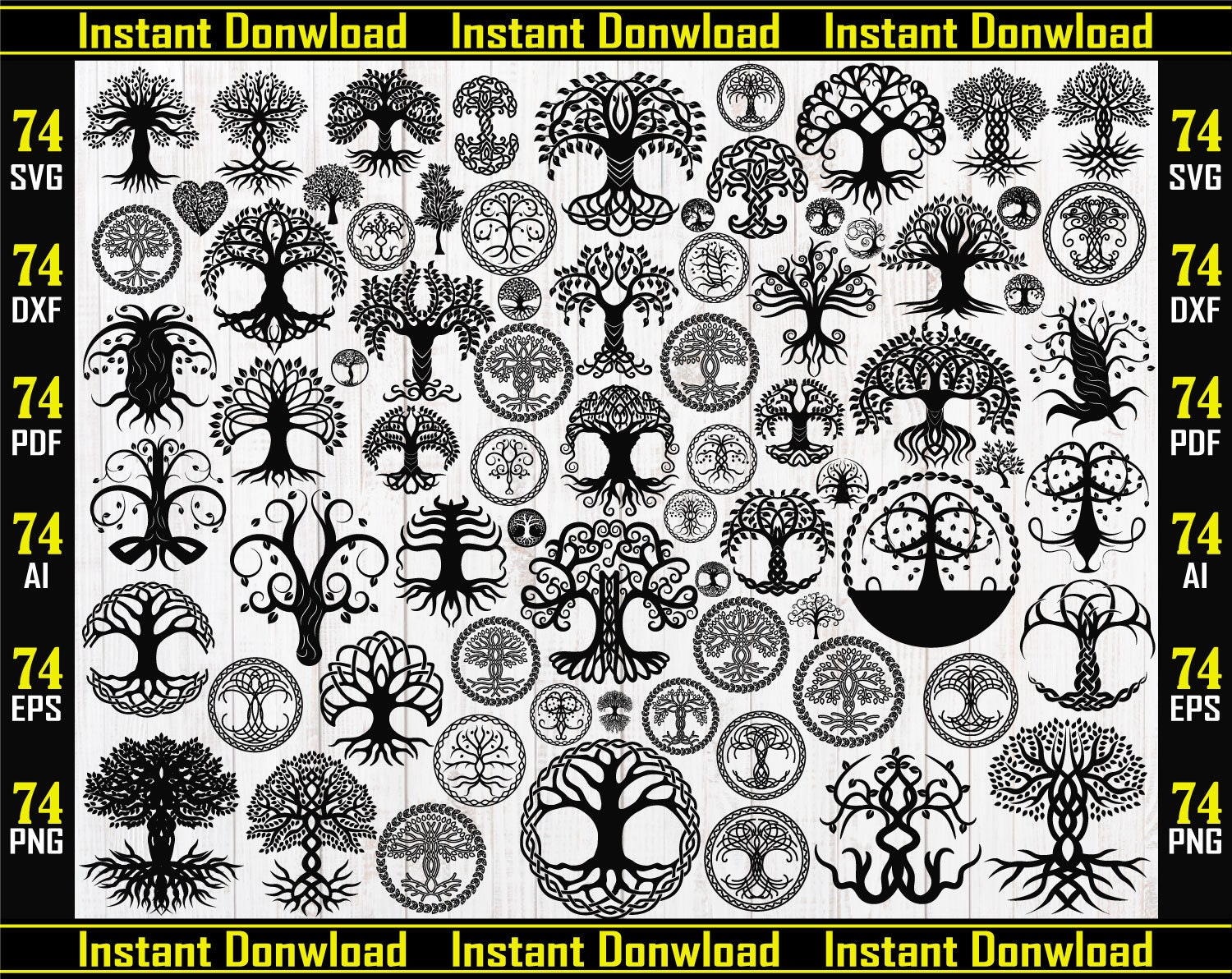 Download Tree of life Svg. Vector Tree and branches. Die Cut Family ...