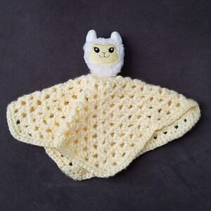 Baby Lovey | Yellow | Llama | Stuffed Toy | Crochet | Handmade | Holiday Gift | Stocking Stuffer