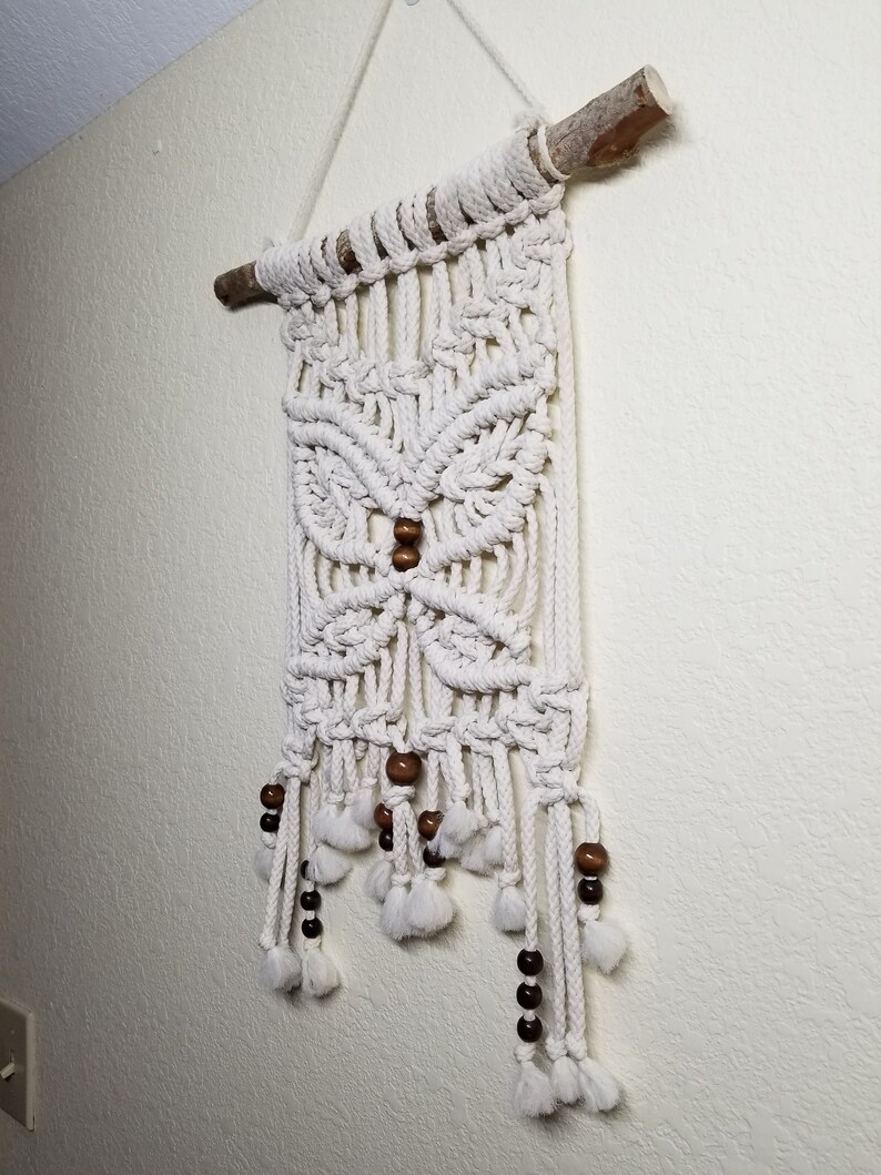 Butterfly Macrame Wall Hanging 2 patterns available Etsy