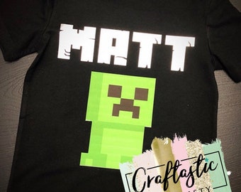Minecraft Clothing Etsy - creeper t shirt roblox body