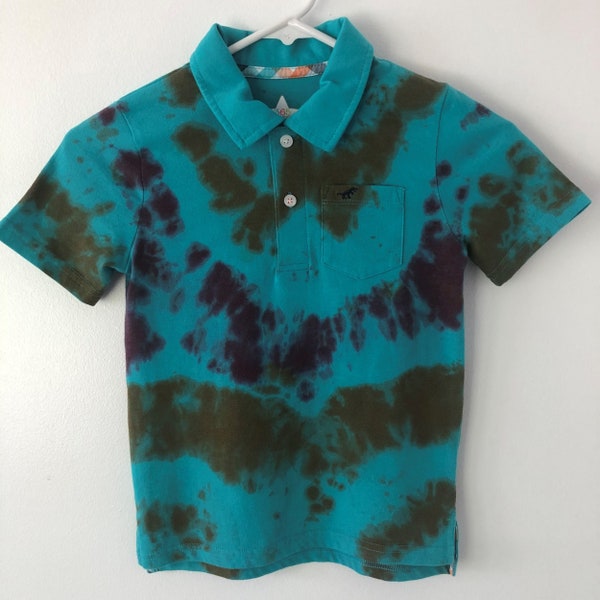 mens tie dye polo shirt