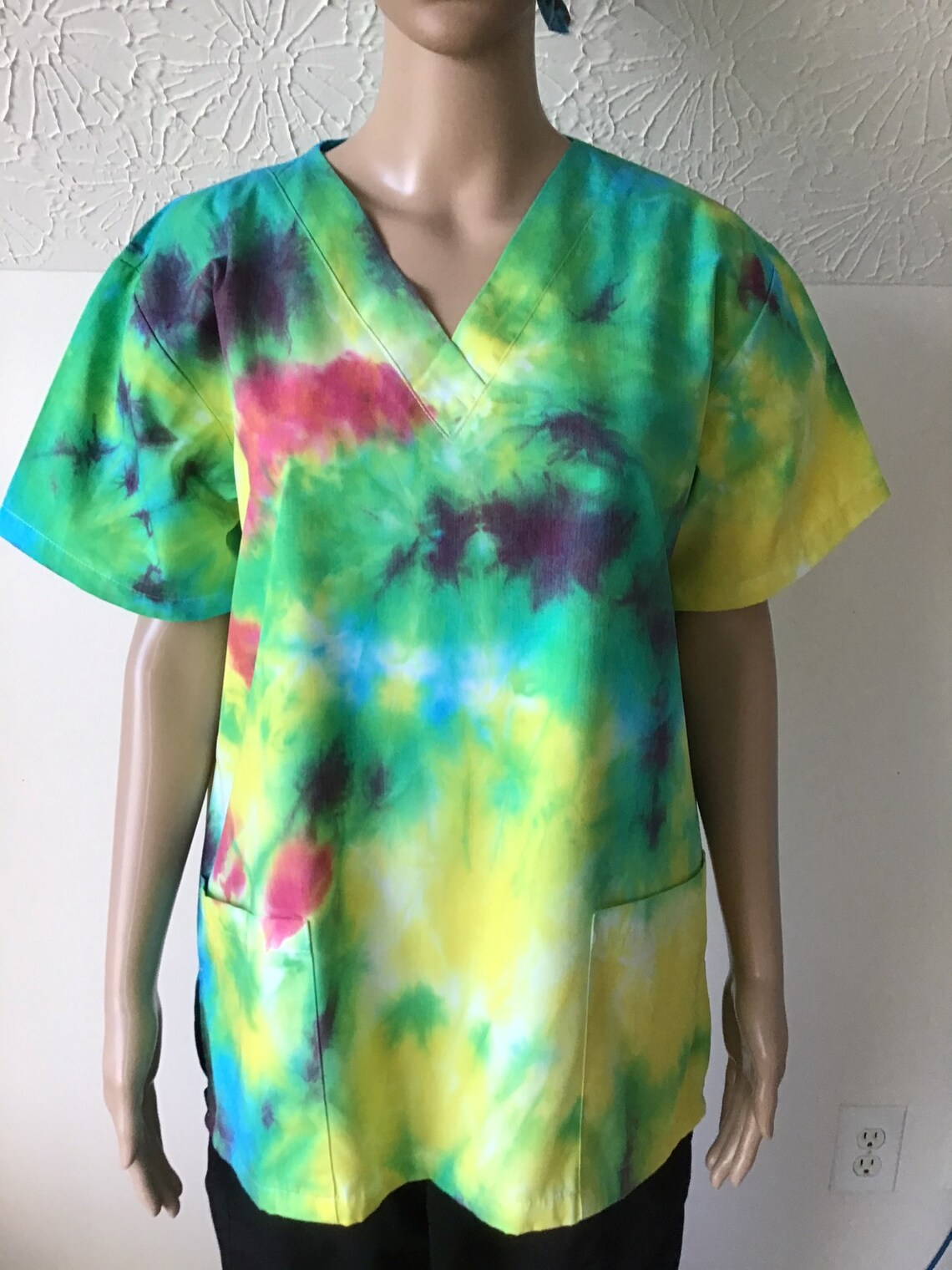 Tie Dye Scrub Nurse's Scrub Top. Nurse Uniform Medical Etsy Israel